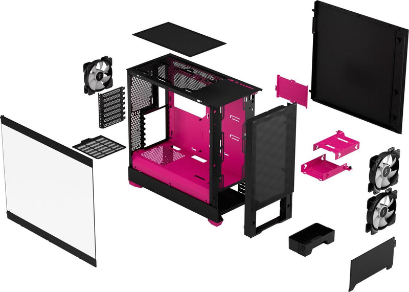 Fractal Design Pop Air RGB - Magenta Core TG Clear Tint