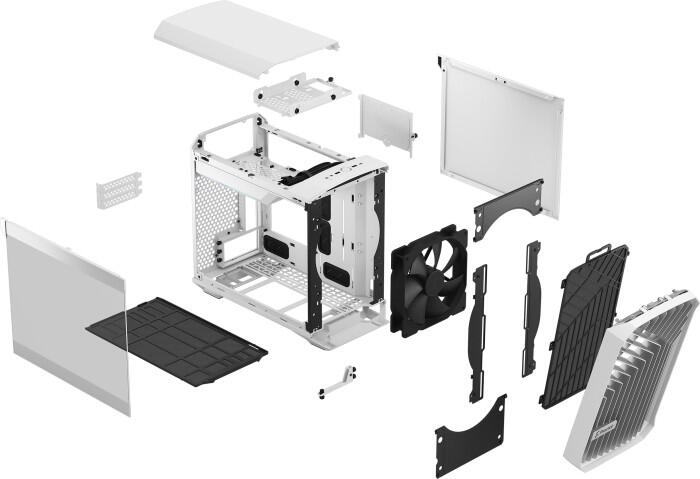 Fractal Design Torrent Nano TG - White Clear Tint