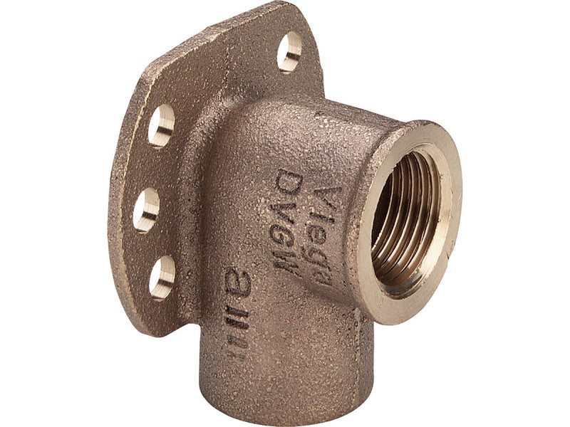 Viega Deck angle with wall flange 15 mm x 1/2" gunmetal