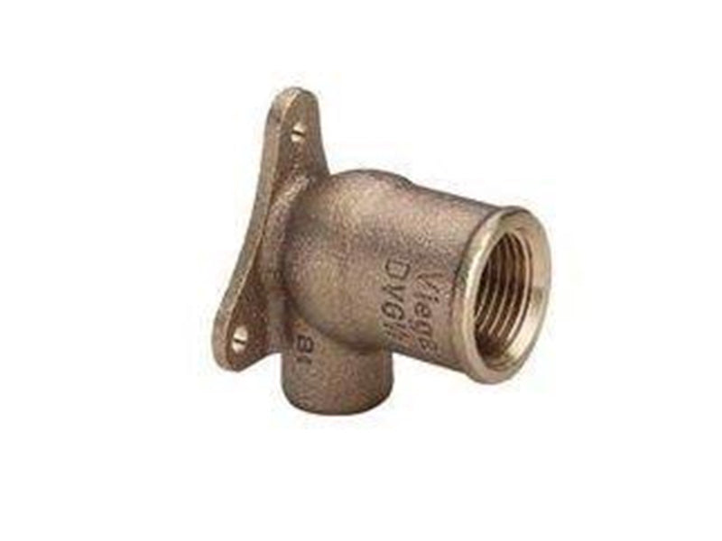 Viega Deck angle with wall flange 12 mm x 1/2" gunmetal