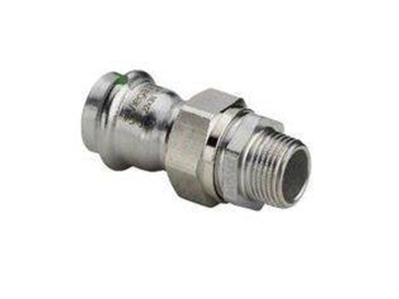 Viega Sanpress Inox transition fitting 22 x 3/4" Stainless steel/bright 438302