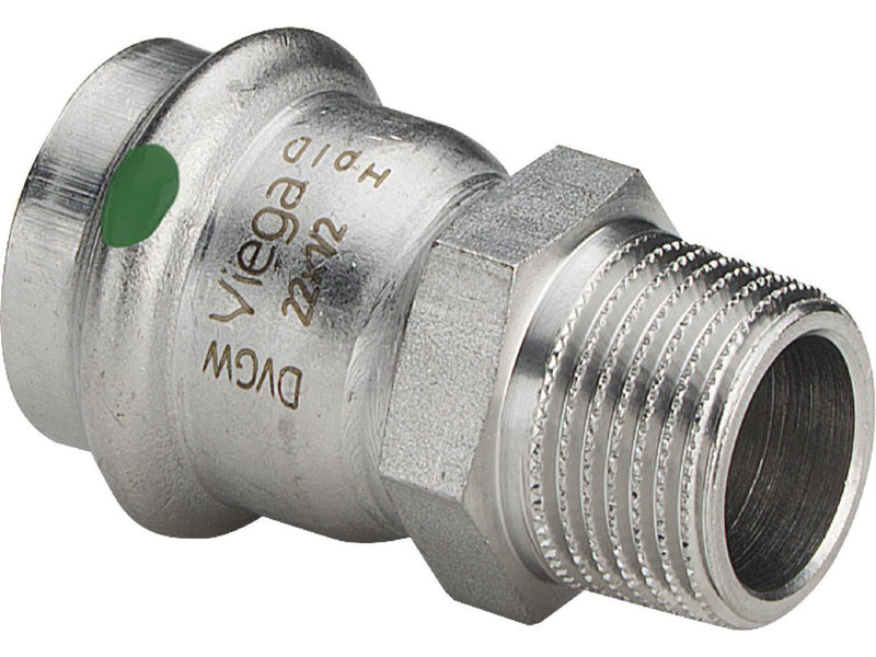 Viega Sanpress Inox transition 22 mm x 3/4" stainless steel 436490