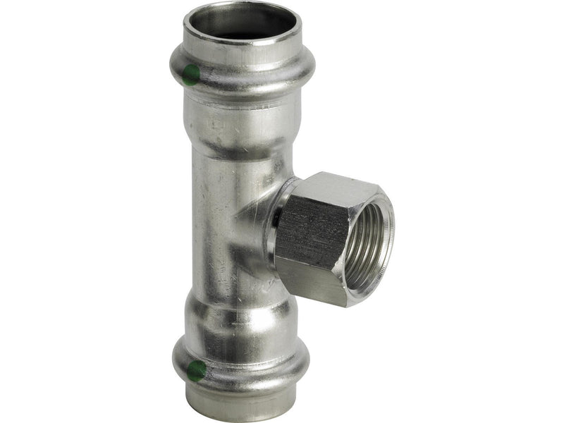 Viega Sanpress Inox Tee 28mm x 1/2" x 28mm stainless steel