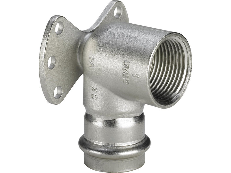 Viega Sanpress Inox deck angle 15 mm x 1/2" stainless steel