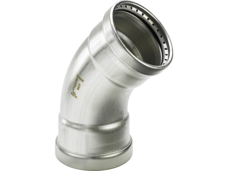 Viega Sanpress Inox XL bend 45° 76.1 Stainless steel/bright 482657