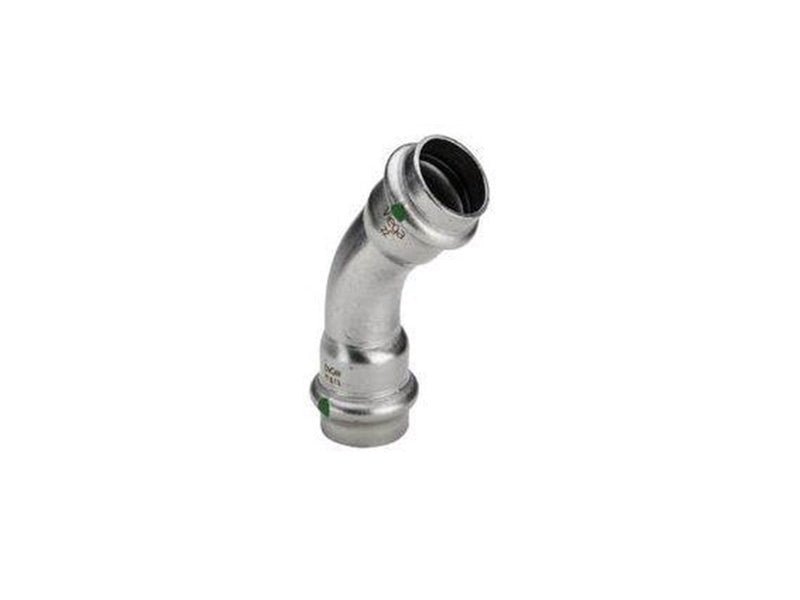 Viega Sanpress Inox bend 45° 54 Stainless steel/bright 435370