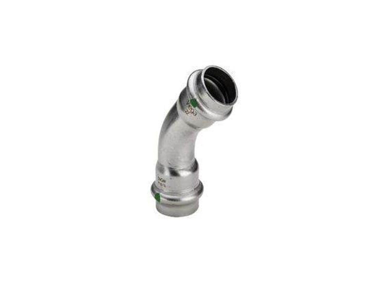 Viega Sanpress Inox bend 45° 35 Stainless steel/bright 435813