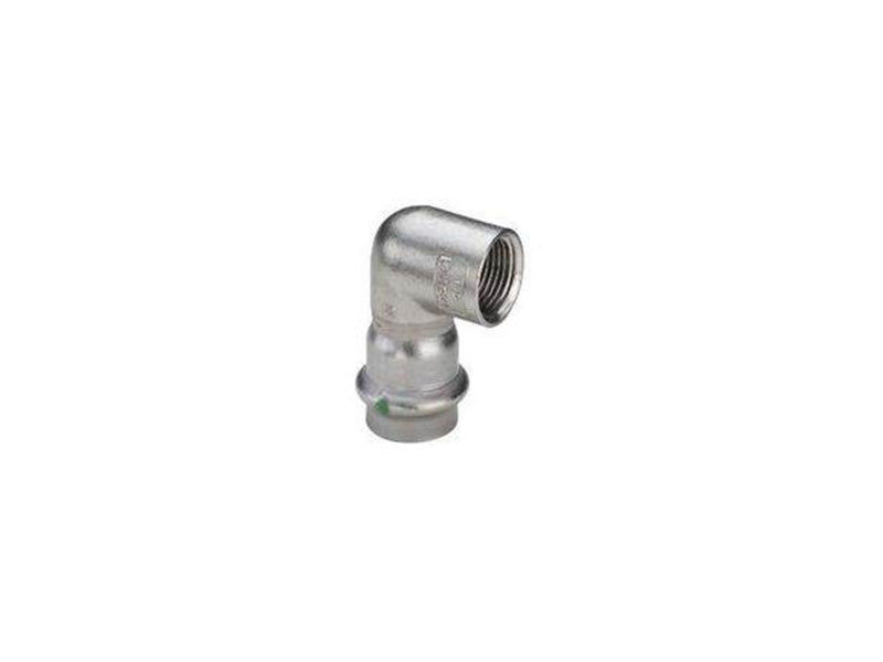 Viega Sanpress Inox transition angle 90° socket/socket 15 mm x 1/2" stainless steel