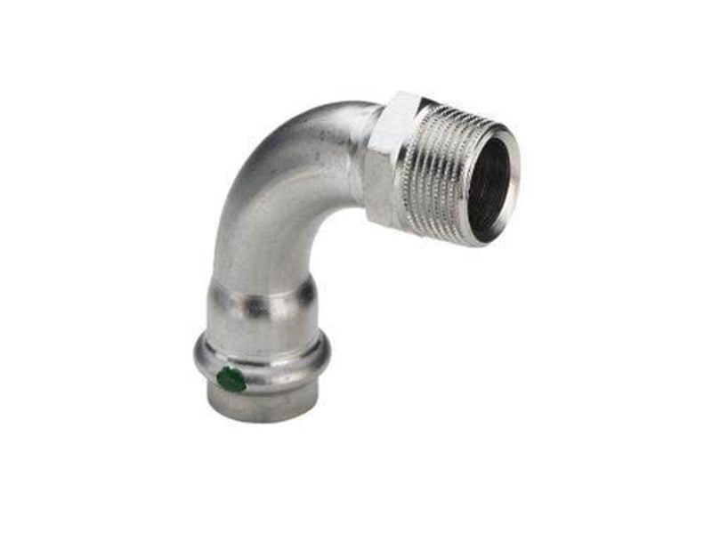 Viega Sanpress Inox transition bend 90° socket/nipple 18 mm x 3/4" stainless steel