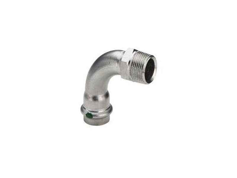 Viega Sanpress Inox transition bend 90° socket/nipple 22 mm x 3/4" stainless steel