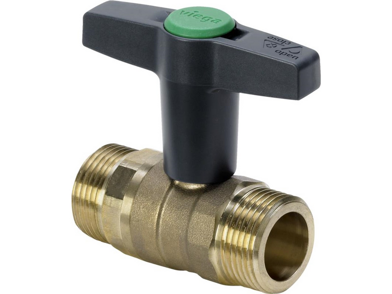 Viega Easytop ball valve nipple/nipple 3/4" gunmetal