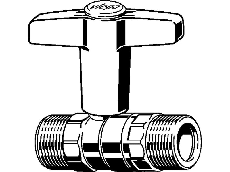 Viega Easytop ball valve nipple/nipple 3/4" gunmetal