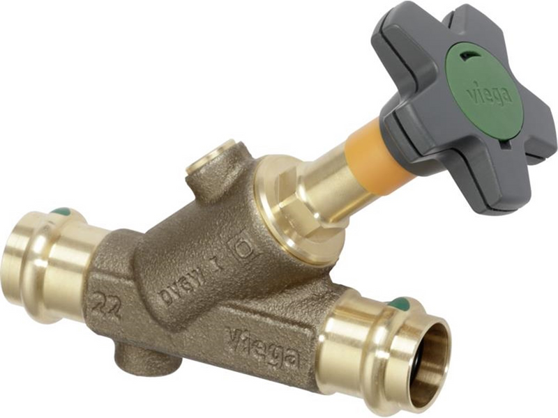 Viega Easytop inclined seat valve 35 mm gunmetal