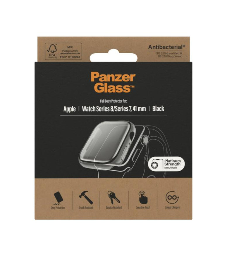 PanzerGlass™ Displayschutz Full Body Apple Watch Series 7, 8 & 9 - 41mm transparent