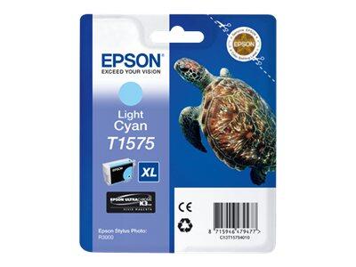 Epson Original T1575 Ultra Chrome K3 Druckerpatrone cyan hell 25ml (C13T15754010)