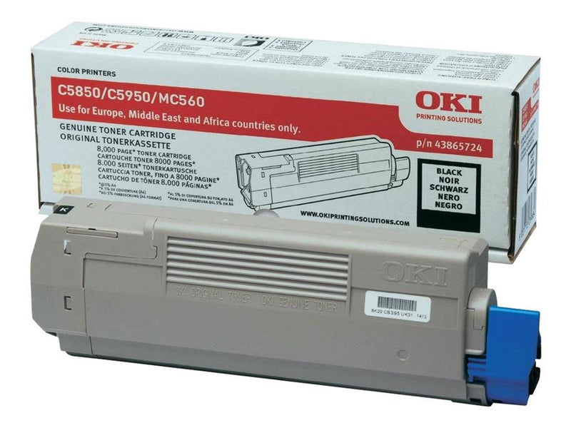 OKI 43865724 / Black Toner - Tonerpatrone Schwarz