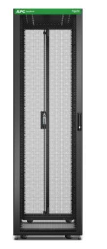 APC Easy Rack Flatpack, 600mm/42HE/1000mm, mit Dach, Seitenwand, Rollen, Füße, 4 Halterungen, ohne Boden, schwarz