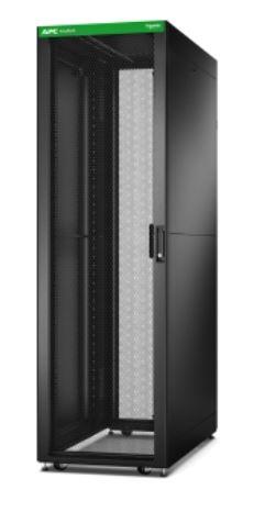 APC Easy Rack Flatpack, 600mm/42HE/1000mm, mit Dach, Seitenwand, Rollen, Füße, 4 Halterungen, ohne Boden, schwarz