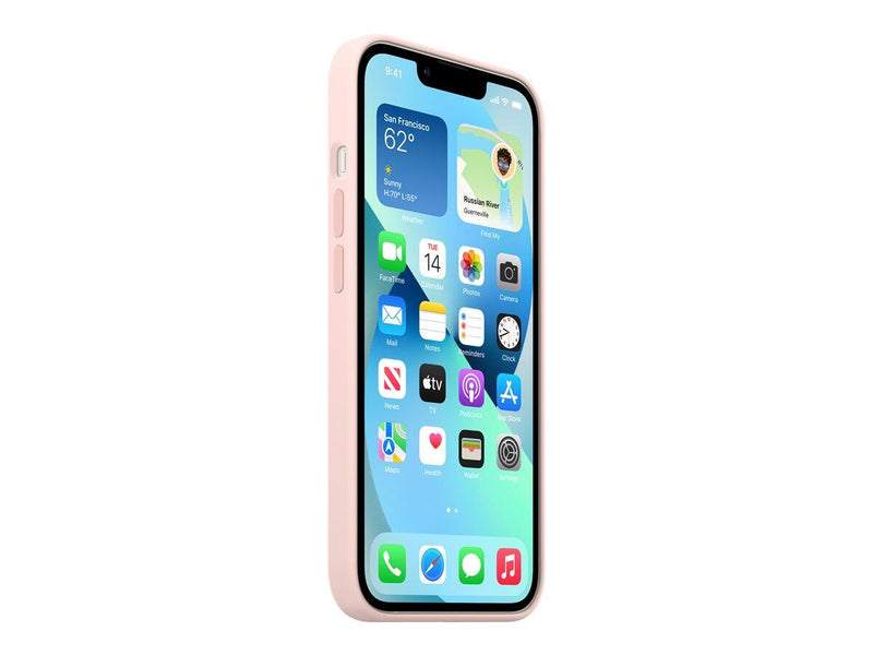 Apple Silikon Case mit MagSafe für Apple iPhone 13, kalkrosa