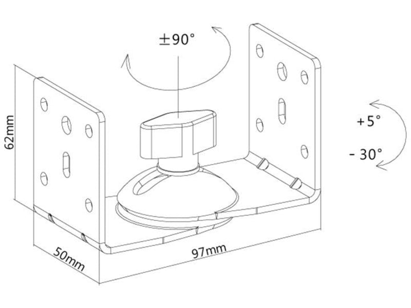 Multibrackets M Lautsprecher Befestigungskit 5 kg