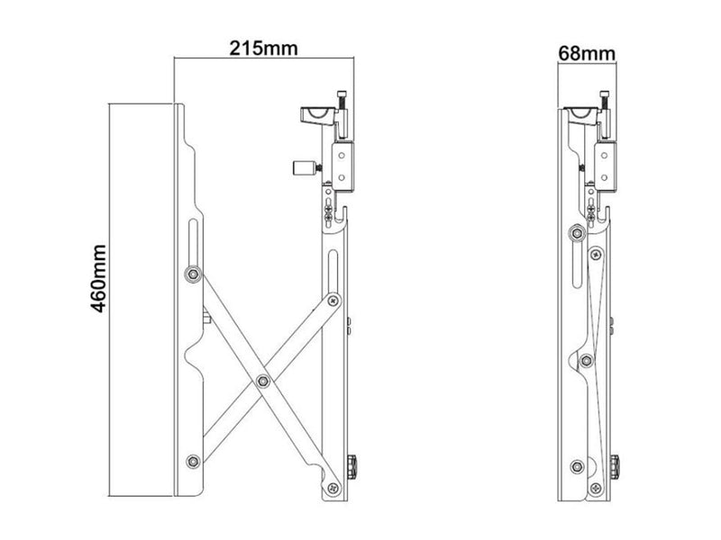 Multibrackets M Public Video Wall Befestigungskit Push 45 kg 70" 200 x 200 mm