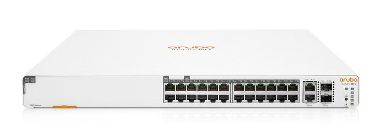 HPE Networking Instant On 1960 24G PoE 20p der Kl.4 4p der Kl.6 2XGT 2SFP+ Switch