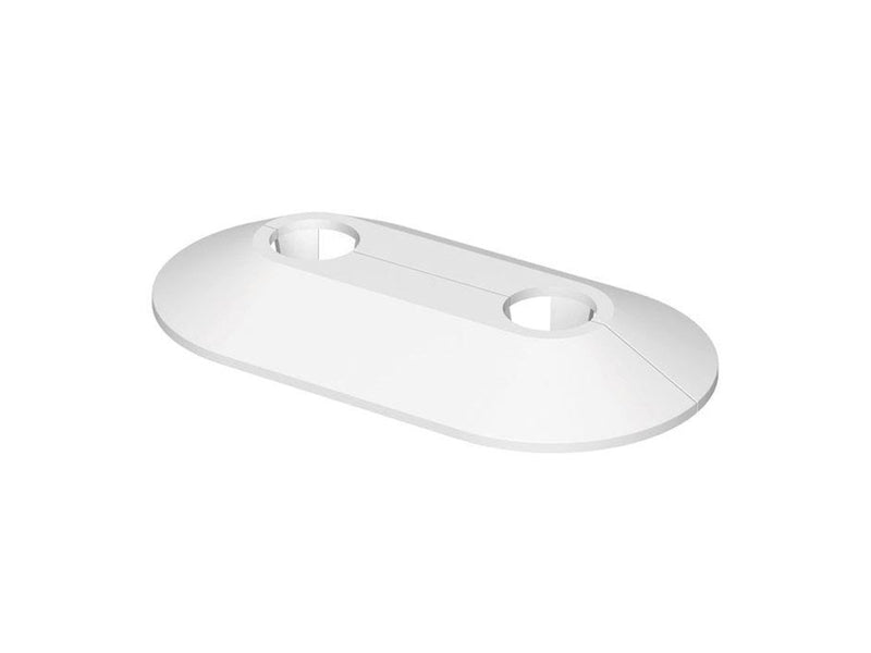 Flamco Pipe rozette white snap-on 16mm double