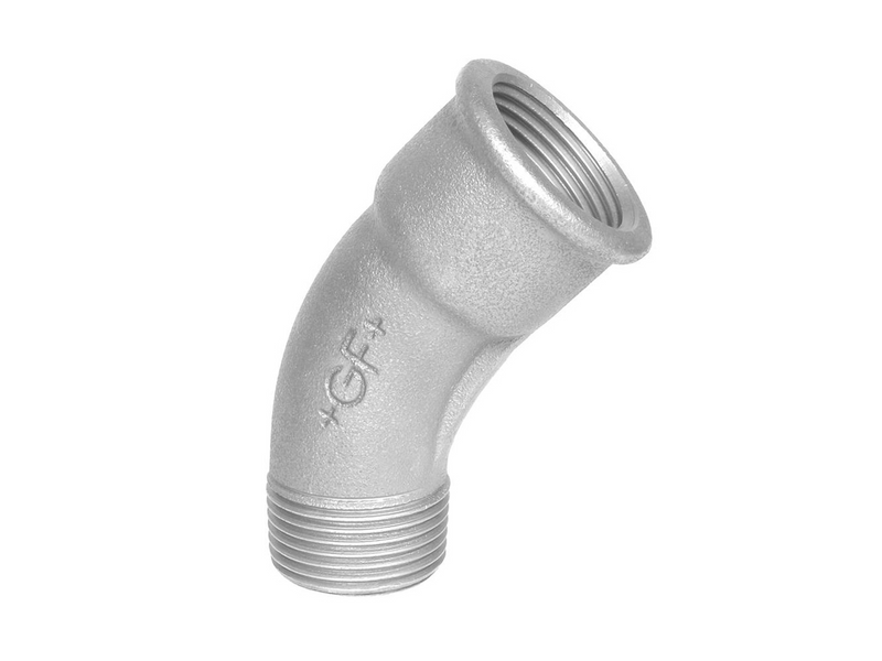 Georg-Fischer Long sweep bend 45° galvanized for m 1/4