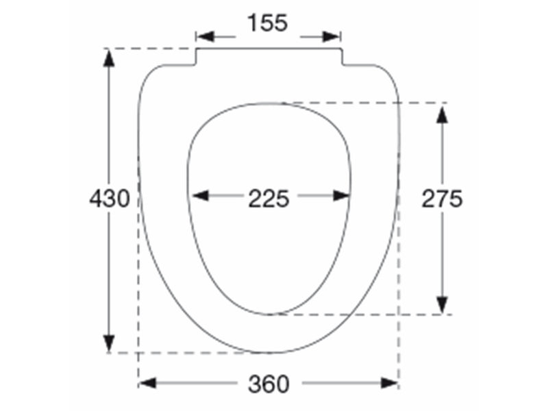 Pressalit 974 toiletseat white with firm fittings