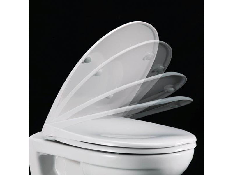 Pressalit scandinavia plus toiletseat with sc and lo white
