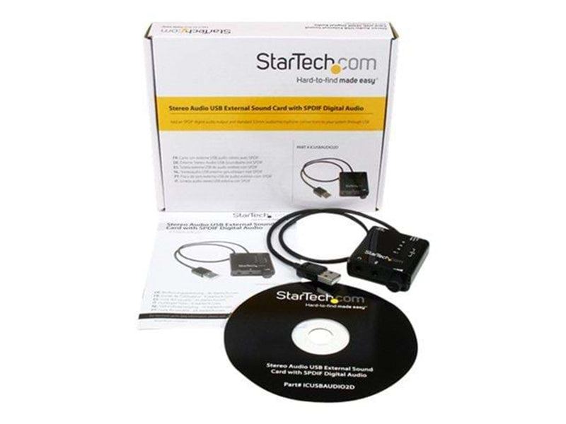 StarTech.com USB Stereo Audio Adapter External Sound Card