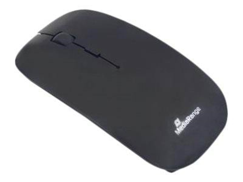 MediaRange MROS215 - mouse - 2.4 GHz - glossy black - Maus (Schwarz)