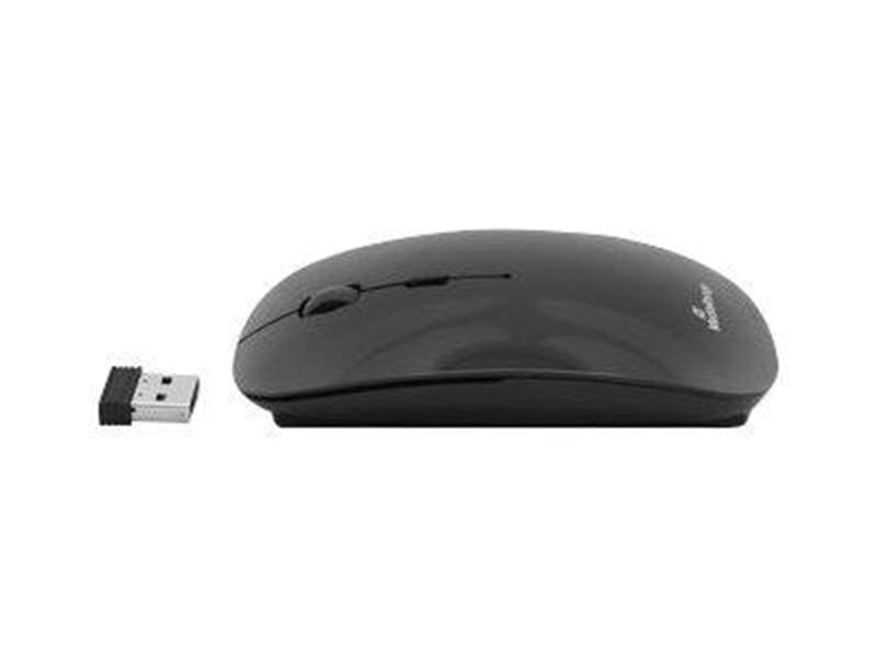 MediaRange MROS215 - mouse - 2.4 GHz - glossy black - Maus (Schwarz)