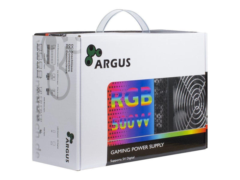 Inter-Tech Argus RGB-500W II Netzteile - 500 Watt - 140 mm - ATX 2.3 - 80 Plus Bronze zertifiziert