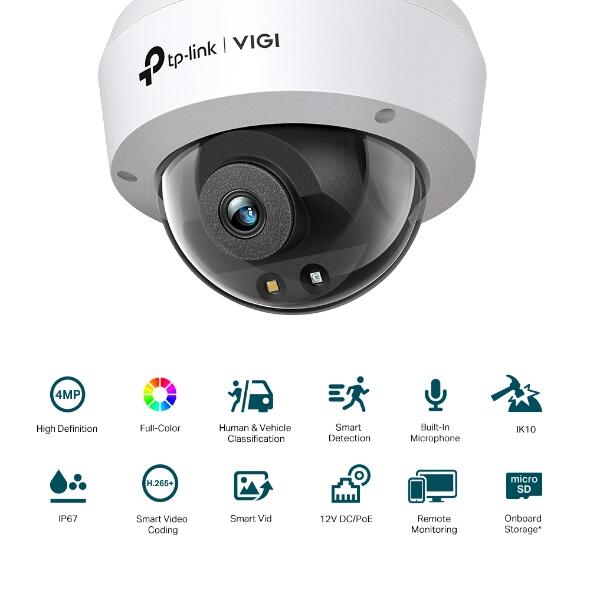 TP-Link VIGI C240 Netzwerk-Überwachungskamera für den Außenbereich mit 2,8 mm Objektiv