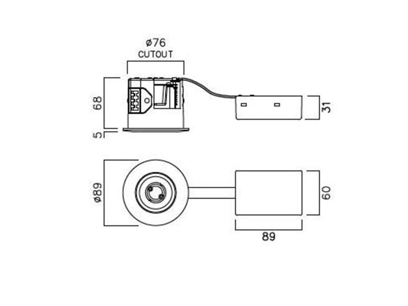 CDN Light GEN 1 GU10 BØRSTED RUND