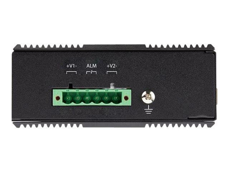 StarTech.com Industrial 5 Port Gigabit Ethernet Switch - 4 PoE RJ45 +2 SFP Slots 30W PoE+ 12-48VDC 10/100/1000 Rugged Power Over