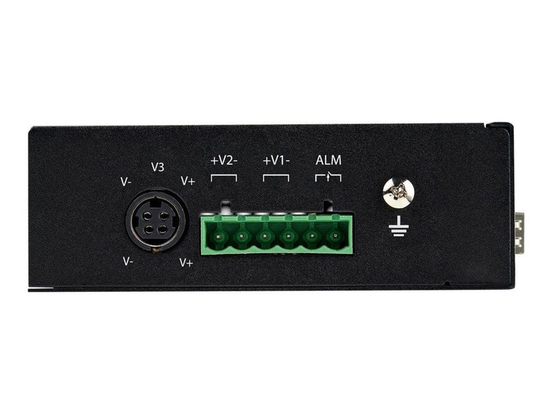 StarTech.com Industrial 5 Port Gigabit Ethernet Switch 5 PoE RJ45 +2 SFP Slots 30W PoE+ 48VDC 10/100/1000 Power Over Ethernet LA