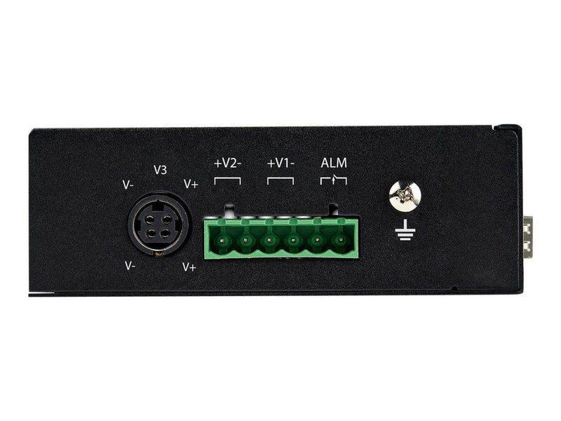 StarTech.com Industrial 5 Port Gigabit Ethernet Switch 5 PoE RJ45 +2 SFP Slots 30W PoE+ 48VDC 10/100/1000 Power Over Ethernet LA