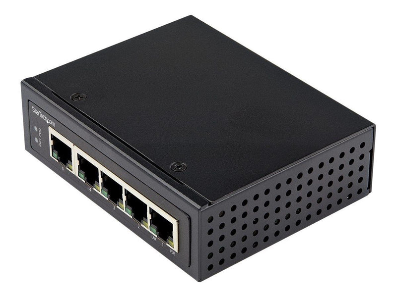 StarTech.com Industrial 5 Port Gigabit PoE Switch - 30W