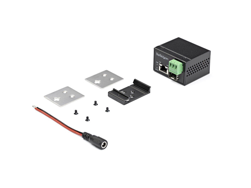 StarTech.com PoE+ Industrial Fiber to Ethernet Media Converter 30W