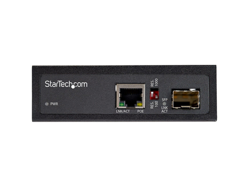 StarTech.com PoE+ Industrial Fiber to Ethernet Media Converter 60W