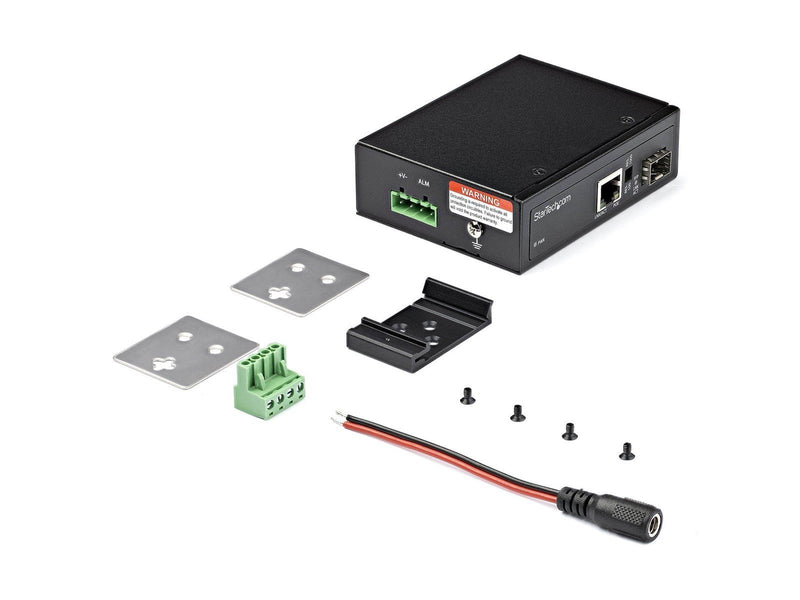 StarTech.com PoE+ Industrial Fiber to Ethernet Media Converter 60W