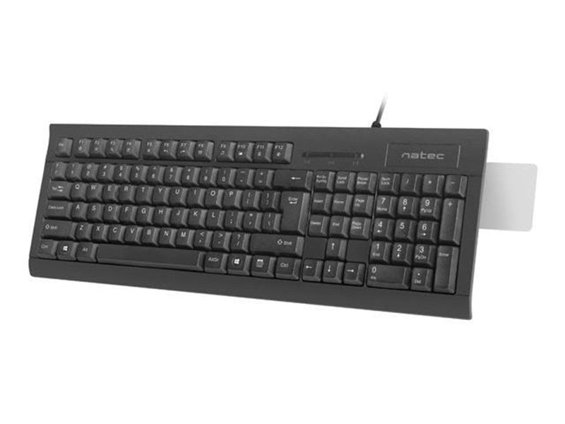 Natec KLAWIATURA Z CZYTNIKIEM KART SMART ID MORAY - Tastaturen - Englisch - US - Schwarz