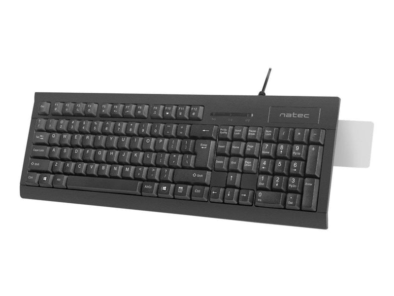 Natec KLAWIATURA Z CZYTNIKIEM KART SMART ID MORAY - Tastaturen - Englisch - US - Schwarz