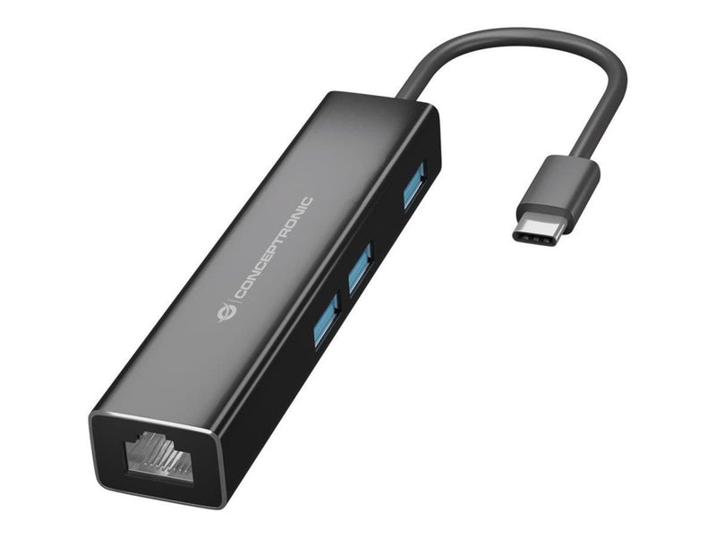 Conceptronics Conceptronic DONN07B - hub - 3 ports USB-Hubs - 3 - Schwarz