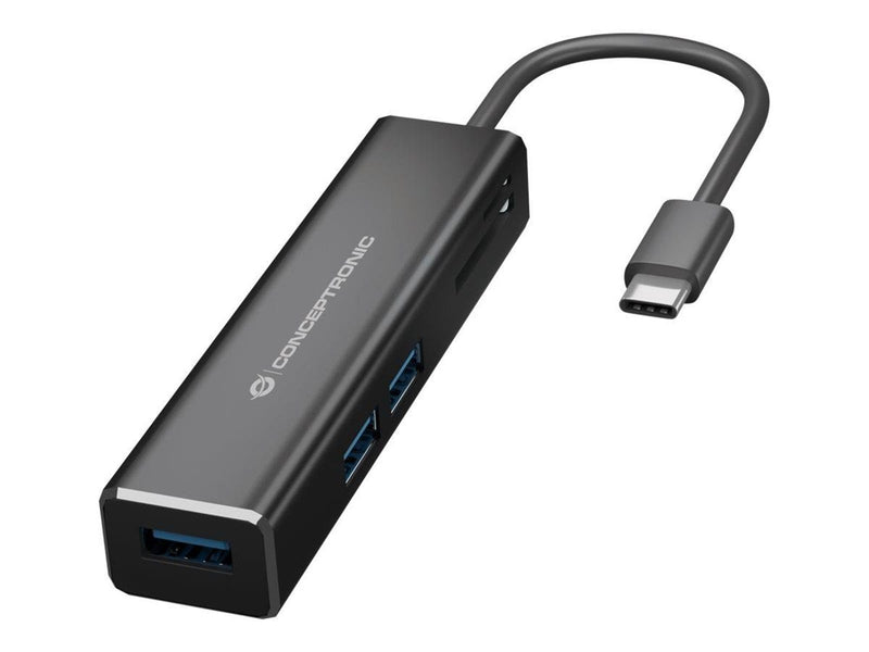 Conceptronics Conceptronic DONN08B - hub - 3 ports USB-Hubs - 3 - Schwarz