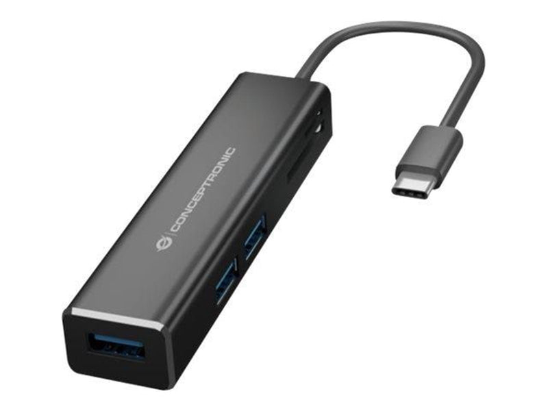 Conceptronics Conceptronic DONN08B - hub - 3 ports USB-Hubs - 3 - Schwarz