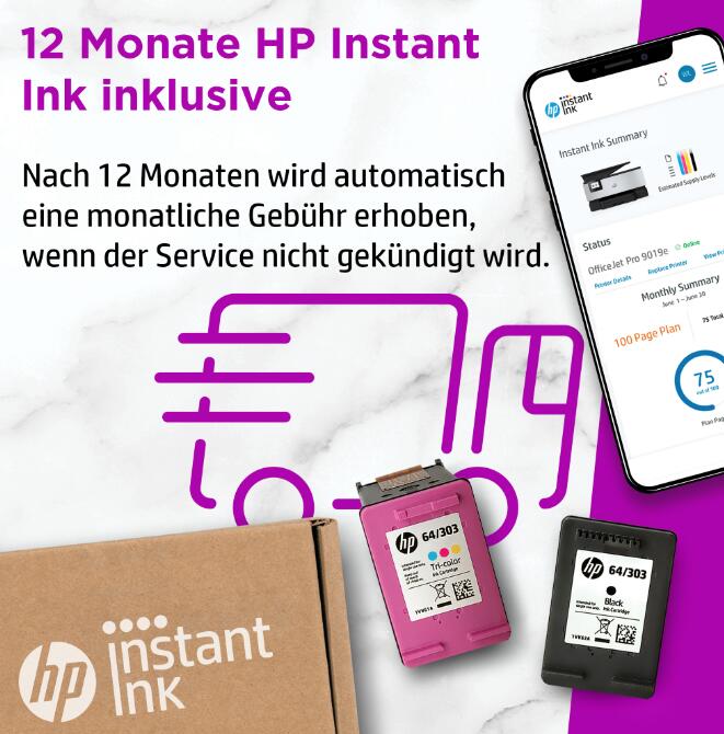 HP Officejet Pro 9019e Tintenstrahl-Multifunktionsgerät