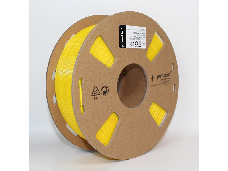 Gembird PETG (PET, PETT) filament - Yellow - 1.75mm ø - 1 kg